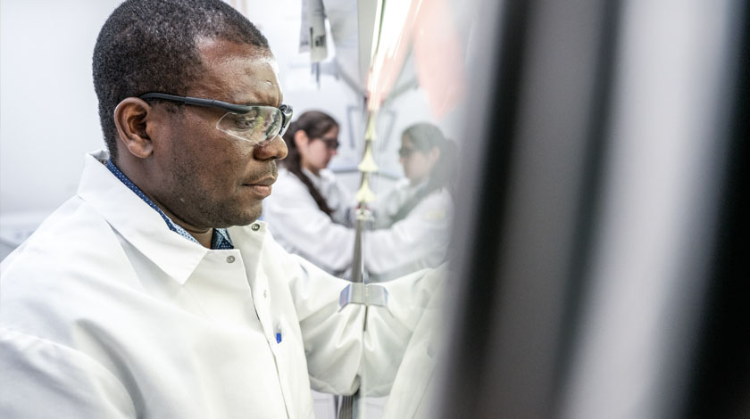 man scientist in lab