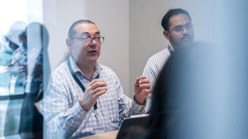 two men in meeting