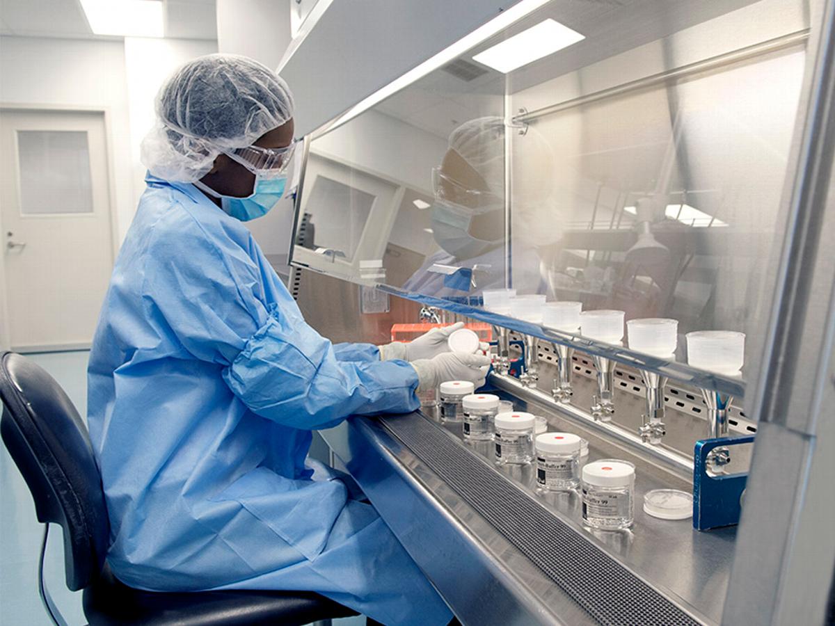woman in lab